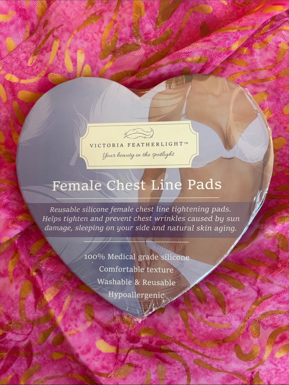 Silicone Chest Line Pads — Pink